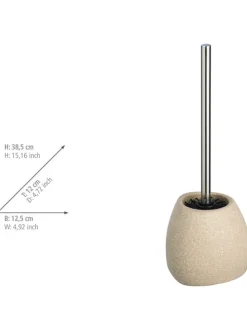 WC-Garnitur in Beige - (B)12,5 x (H)38,5 x (T)12 cm