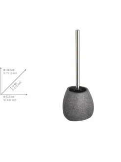 WC-Garnitur in Grau - (B)12,5 x (H)38,5 x (T)12 cm