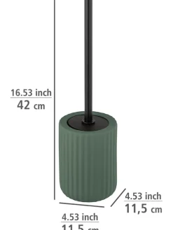 WC-Garnitur in Grün - (H)42 x  Ø 11,5 cm
