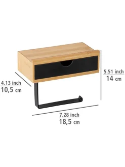 WC-Garnitur in Natur - (B)25,5 x (H)57 x (T)16 cm