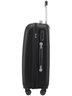 Wedding - Handgepäck-Koffer 4 Doppelrollen Hand Luggage TSA in Schwarz