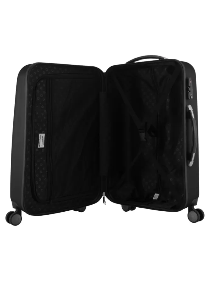 Wedding - Handgepäck-Koffer 4 Doppelrollen Hand Luggage TSA in Schwarz