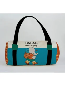 Weekender "Babar Camping" in Weiß/ Blau/ Rot - (B)40 x (H)20 cm