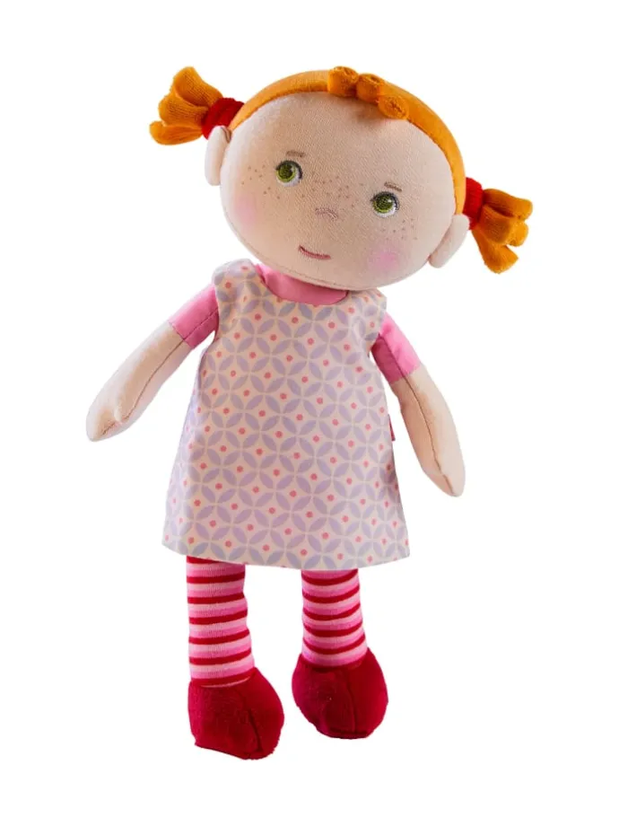 Weiche Stoffpuppe Kuschelpuppe für Kinder ab 6 Monaten 1er-Set in Roya