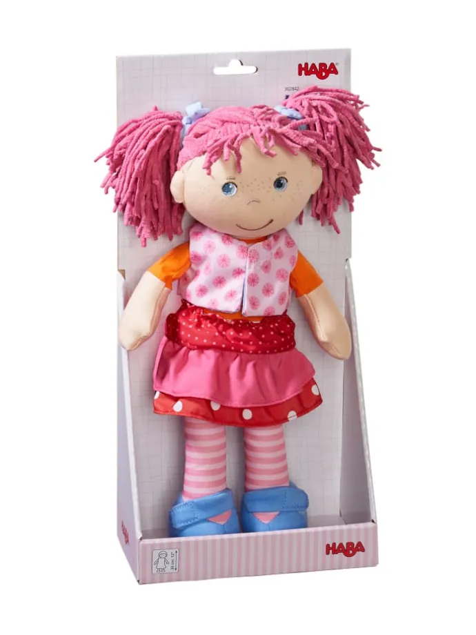 Weiche Stoffpuppe Kuschelpuppe für Kinder ab 6 Monaten 1er-Set in Lilli-Lou