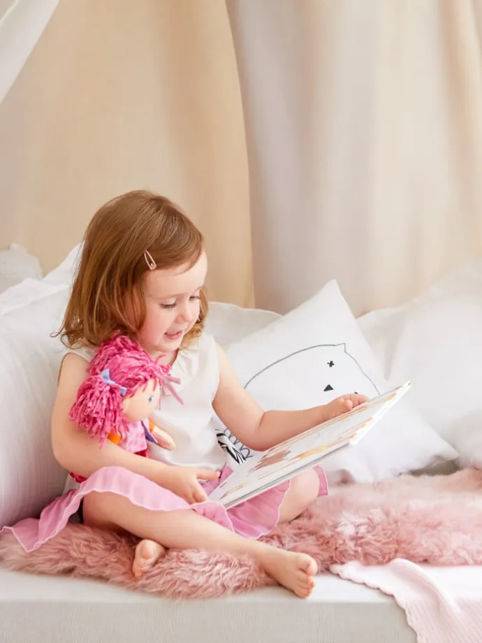 Weiche Stoffpuppe Kuschelpuppe für Kinder ab 6 Monaten 1er-Set in Lilli-Lou