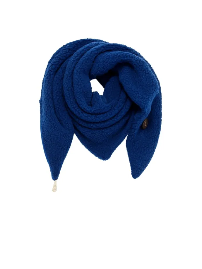 Weicher Strickschal mit Fransen für stilvolle Winterlooks in Blau