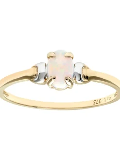 Weißgold-/ Gold-Ring mit Edelstein