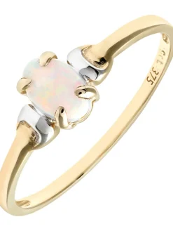 Weißgold-/ Gold-Ring mit Edelstein