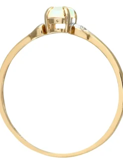 Weißgold-/ Gold-Ring mit Edelstein