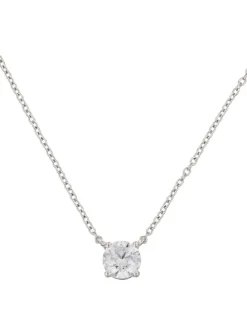 Weißgold-Halskette "Collier Impérial" mit Diamant - (L)42 cm
