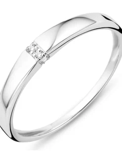 Weißgold-Ring mit Diamanten