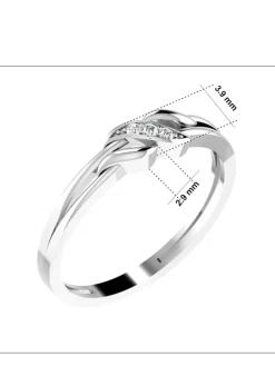 Weißgold-Ring mit Diamanten