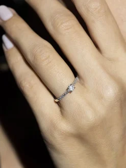Weißgold-Ring "Solitaire Royal" mit Diamant