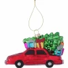 Weihnachtsanhänger "Drivy" in Rot/ Grün - (H)8 cm