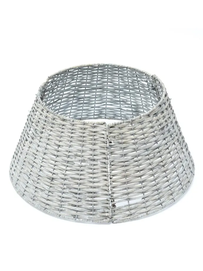 Weihnachtsbaumrock aus Weide Abdeckung für Baumständer D: 57cm in grau