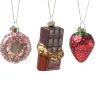 Weihnachtsbaumschmuck Donut Erdbeere Schokolade in bunt