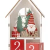Weihnachtskalender ''Edmund'' in Weiß/ Rot - (B)12 x (H)19 x (T)5 cm