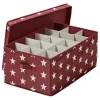 Weihnachtskugelbox in Rot - (B)58 x (H)25 x (T)36 cm