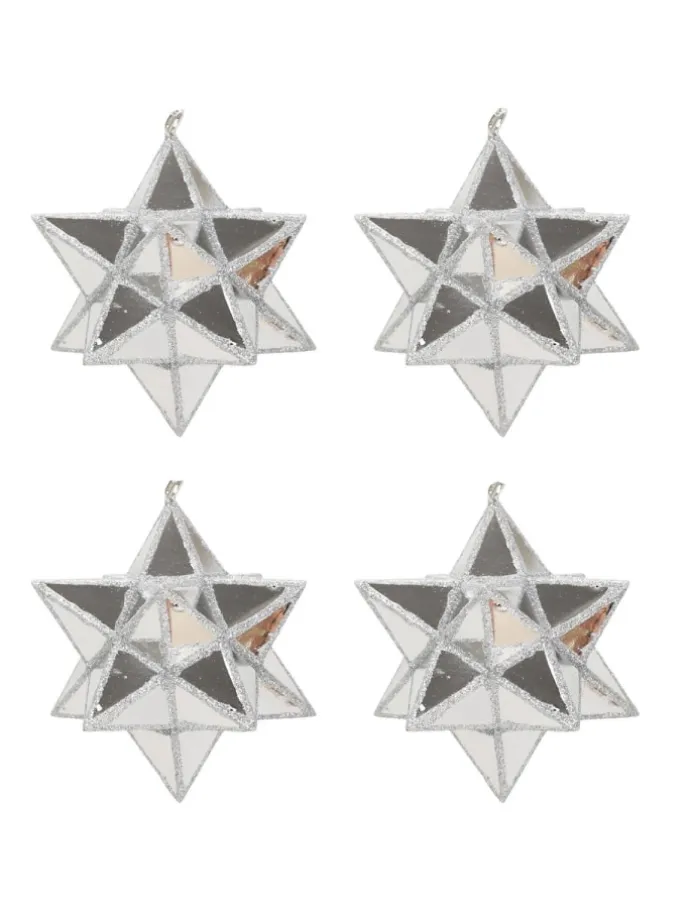 Weihnachtskugeln-Set in silbern