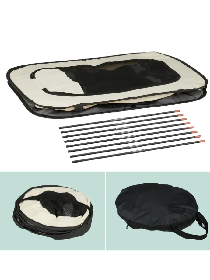 Welpenauslauf in Mehrfarbig - (B)90 x (H)60 x (T)68 cm