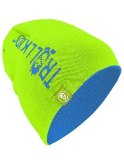 Wende-Beanie "Troll" in Blau/ Grün