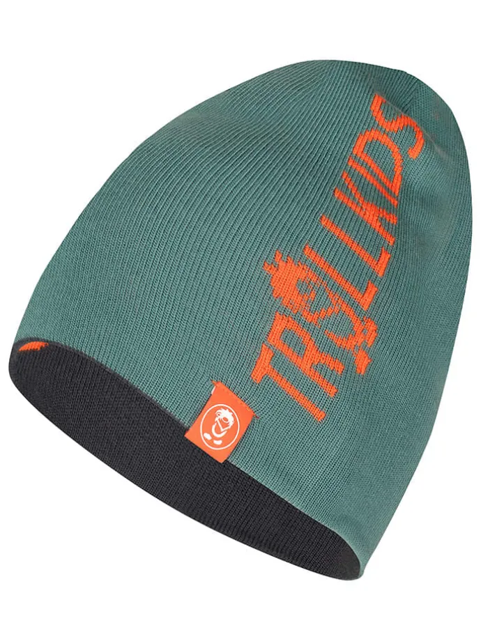 Wende-Beanie "Troll" in Schwarz/ Blau