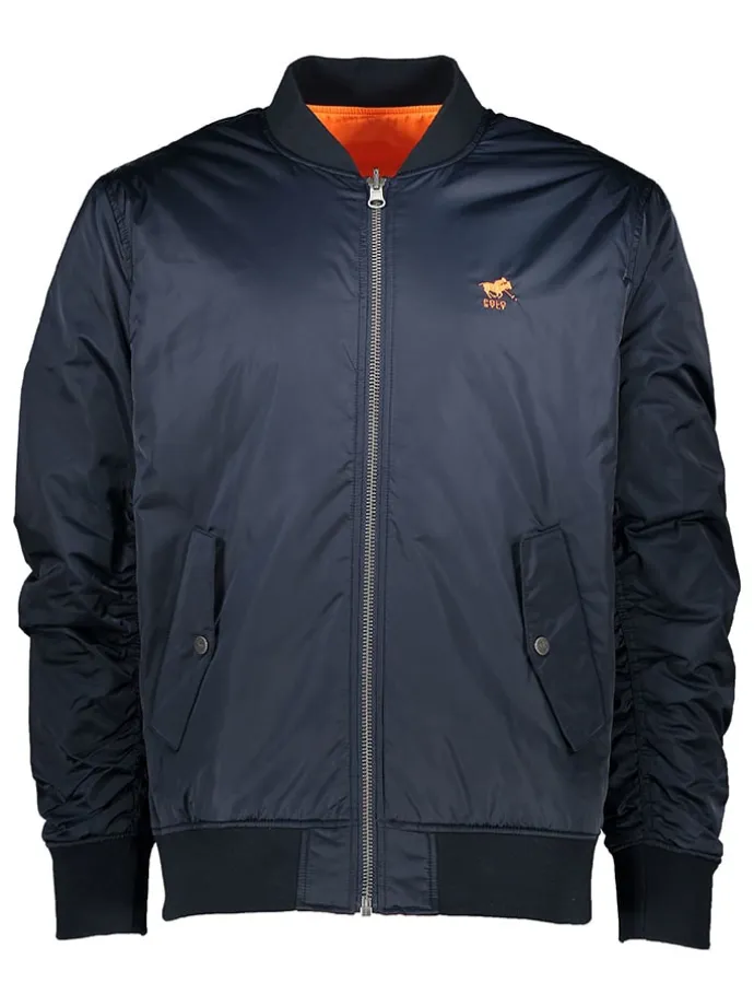Wende-Blouson in Dunkelblau/ Orange