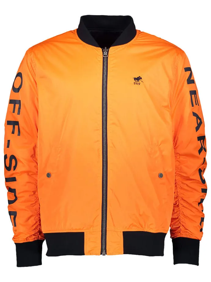 Wende-Blouson in Dunkelblau/ Orange