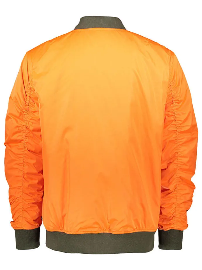 Wende-Blouson in Khaki/ Orange