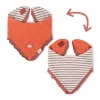 Wendehalstuch Savanne in Rost-Orange/Creme-Braun geringelt