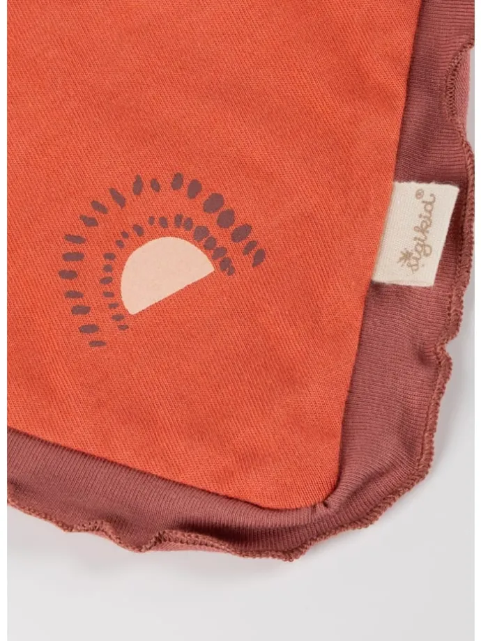 Wendehalstuch Savanne in Rost-Orange/Creme-Braun geringelt