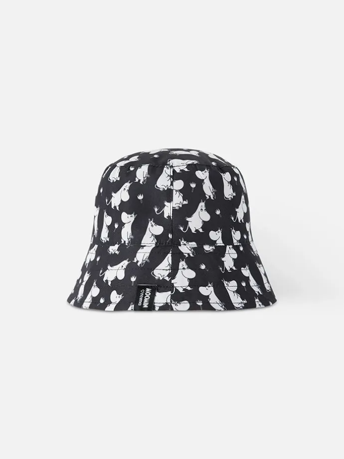 Wende-Sonnenhut "Moomin" in Schwarz/ Pink