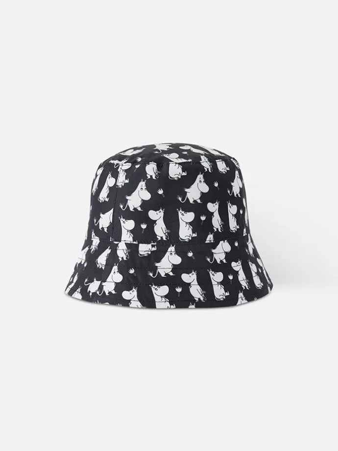 Wende-Sonnenhut "Moomin" in Schwarz/ Pink