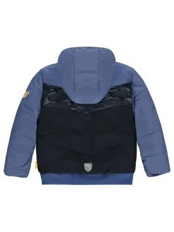 Wende-Steppjacke in Schwarz/ Blau