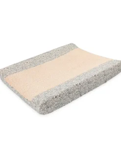 Wickelauflagenbezug in Beige/ Blau - (L)70 x (B)45 cm