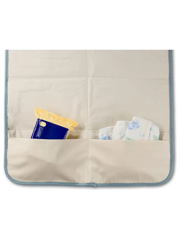 Wickelclutch mit Wickelunterlage "Mara" in Blau