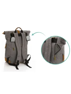 Wickelrucksack Berlin in Grau Melange