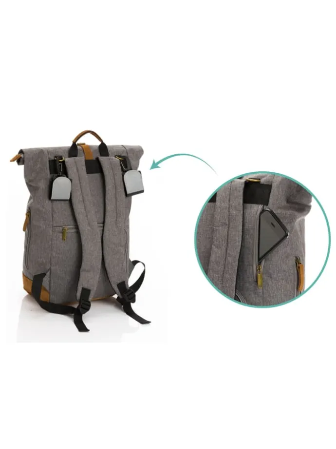 Wickelrucksack Berlin in Grau Melange