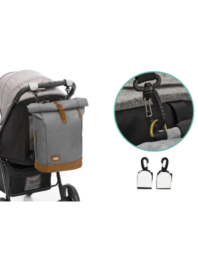 Wickelrucksack Berlin in Grau Melange