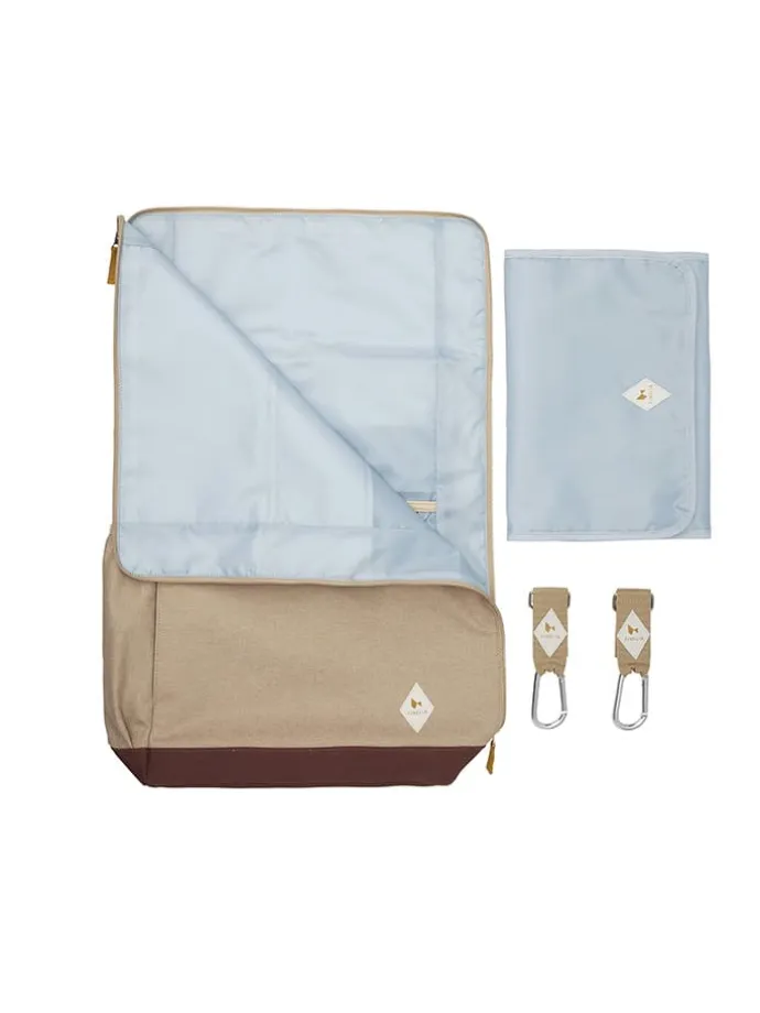 Wickelrucksack "On-the-go" in Hellbraun - (B)32 x (H)45 x (T)14 cm