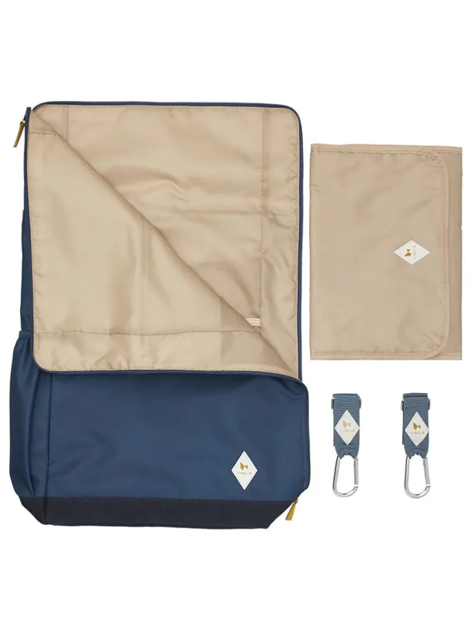 Wickelrucksack "On-the-go" in Dunkelblau - (B)32 x (H)45 x (T)14 cm