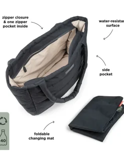 Wickeltasche in Schwarz - (B)44 x (H)35 x (T)16 cm