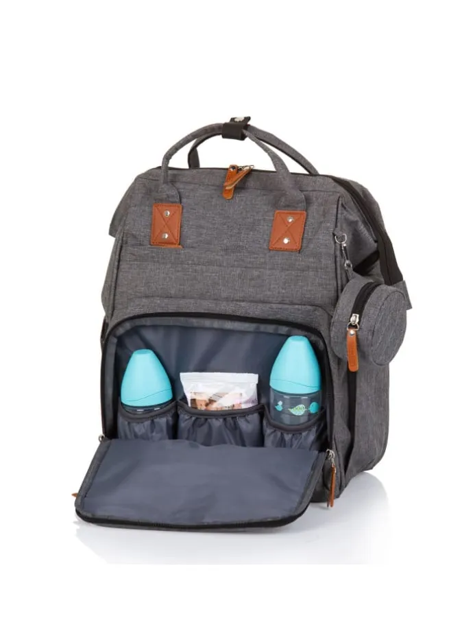 Wickeltasche, Kinderwagen in grau