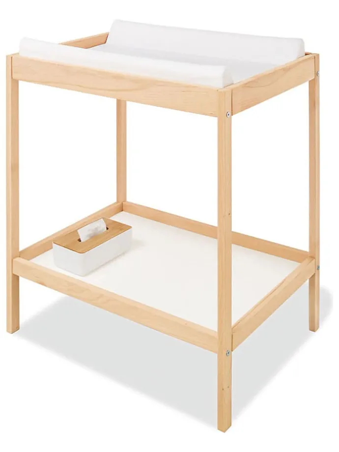 Wickeltisch "Joris" in Hellbraun/ Weiß - (B)55 x (H)99 x (T)75 cm