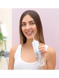 Wiederaufladbare Munddusche in Hellblau/ Weiß - 220 ml