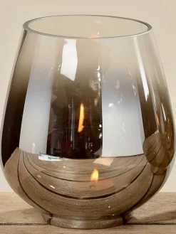 Windlicht "Grazia" in Silber - (H)15 cm