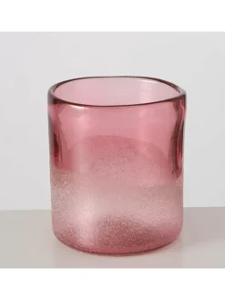 Windlicht "Halla" in Rosa - (H)9 x  Ø 8 cm