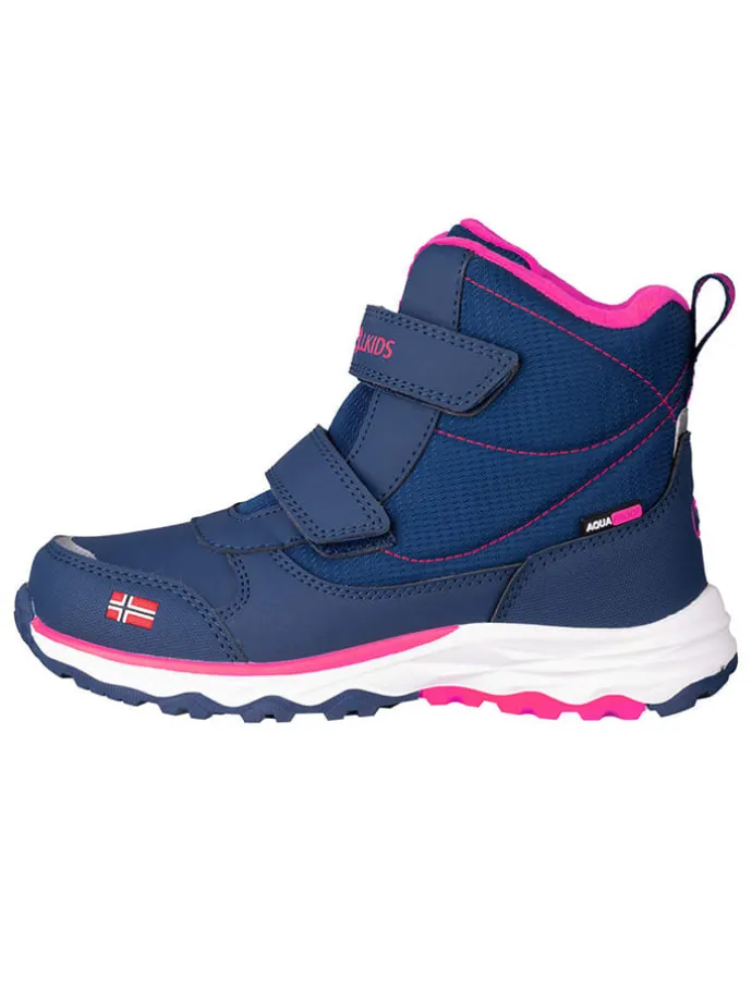 Winterboots "Hafjell" in Dunkelblau/ Pink