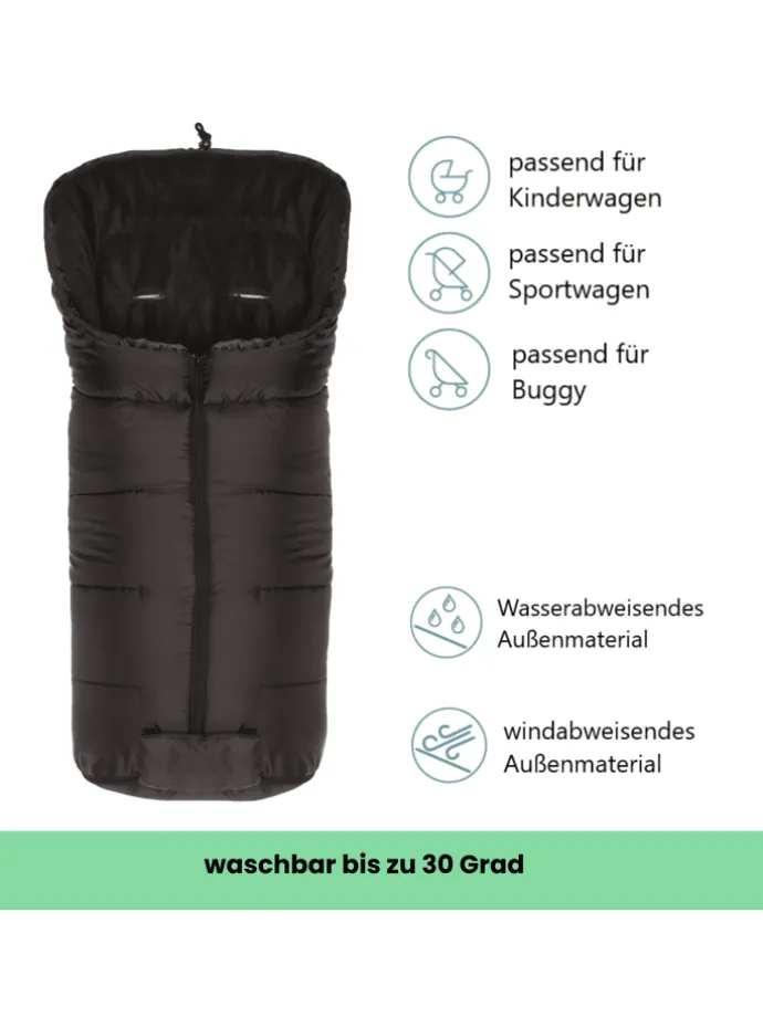 Winterfußsack Eco BIG in Schwarz